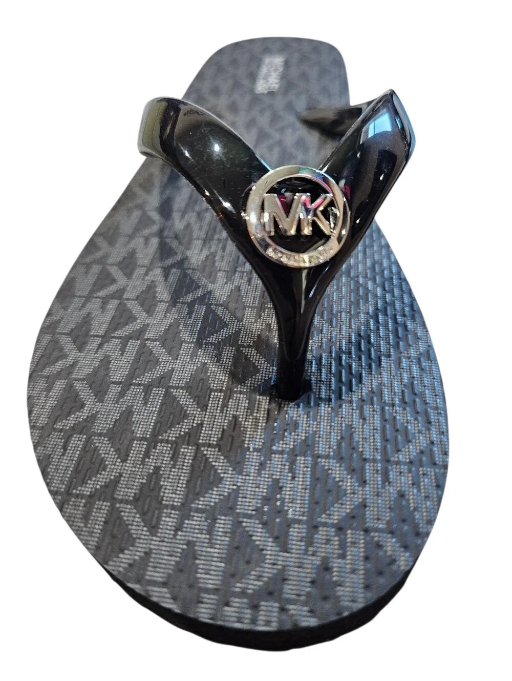 Michael Kors Mini Jet Set Print PVC Sandals, Size 8, New Without Tag